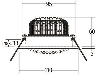 Brumberg LED-Einbaustrahler 350 12395083 