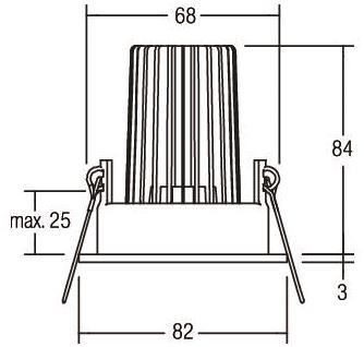BRUM LED-Einbaustrahler 350mA,  12444253 