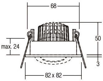 BRUM LED-Einbaustrahler 350mA,  12445023 