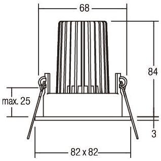 BRUM LED-Einbaustrahler 350mA,  12446073 