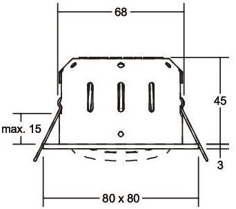BRUM Einbaustrahler 5W weiß INDIWO68 D2w 