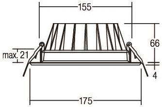 BRUM LED-Einbaustrahler 500mA,  12528073 