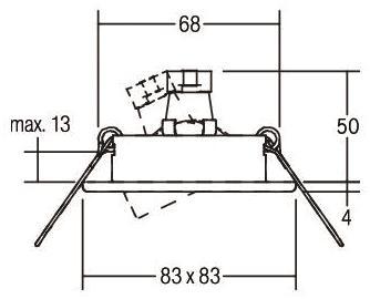 BRUM NV-Einbaustrahler, chrom    1891.02 