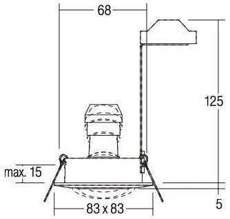 BRUM HV Einbauleuchte eckig     36142050 
