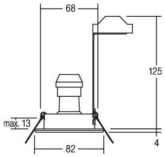 BRUM HV-Einbaustr. GU10 max.    36180020 