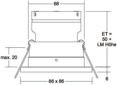 BRUM Einbaumodul quadratisch,   37016420 