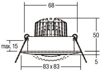 BRUM LED-Einbaustrahler 230V 6W 38142033 