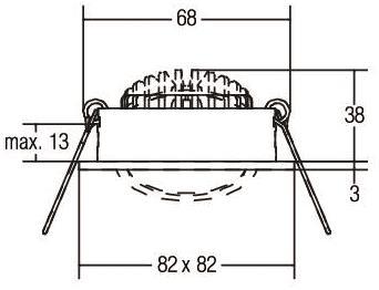 BRUM LED-Einbaustrahler         38262633 