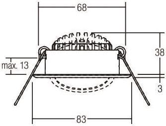 BRUM LED EBS 230V 6W 3000K      38369223 