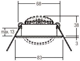 BRUM LED EBS 230V 6W 3000K      39369223 