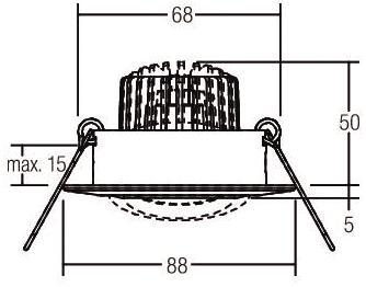 BRUM LED-Einbaustrahler d2w Chrom  BB13 