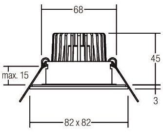 BRUM LED-Einbaudownlight 230V,  41476073 