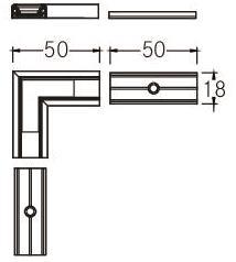 BRUM L-Verbinder zu 53600 alu   53051260 