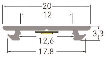BRUM Alu-Profil 1St = 2000mm      P72-12 