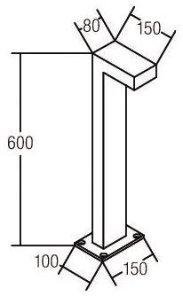 BRUM LED-Pollerleuchte grafit   60006103 