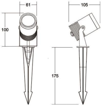 Brumberg LED-Erdspießstrahler   60105643 