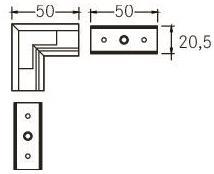 BRUM L-Verbinder zu 53702 weiss 53084070 