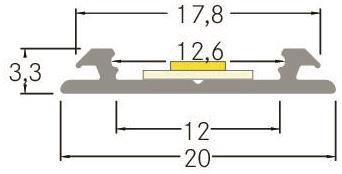 BRUM Alu-Profil 1St = 2000mm      P72-12 