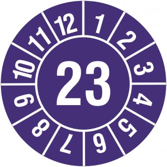 Cimco Prüfplakette 23 blau D 20mm 182695 