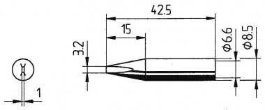 Ersa Lötspitze ERSADUR 3,2mm   0842ED/SB 