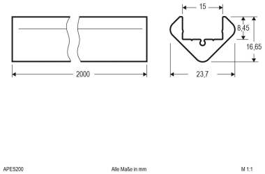 EVN Eck-Profil Aluminium-Profil  APES200 