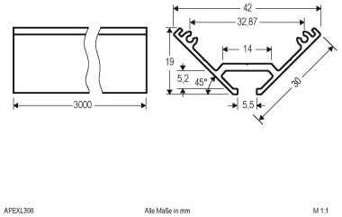 EVN Eck-Profil Aluminium-Profil APEXL300 