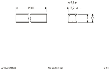 EVN Alu-Profil schmal mit   APFLAT6AM200 