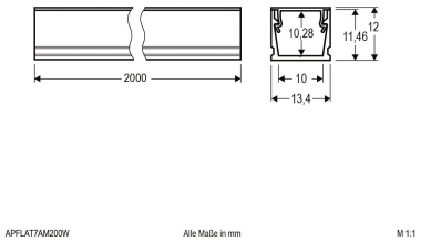 EVN Alu-Profil mit         APFLAT7AM200W 