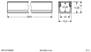 EVN Alu-Profil mit          APFLAT7AM300 