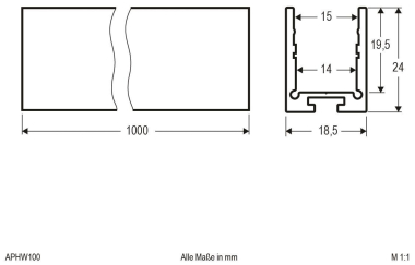 EVN U-Profil, hoch -weiß         APHW100 