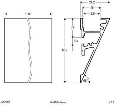 EVN APKV100 Alu-Voutenprofil   AP KV 100 