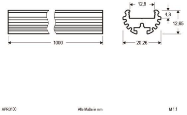 EVN Rund-Profil Aluminium-Profil APRD100 