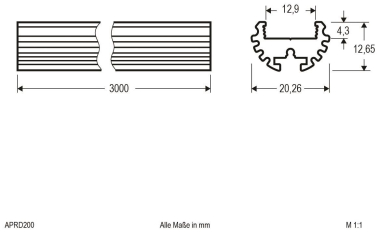 EVN Rund-Profil Aluminium-Profil APRD300 