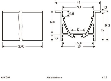 EVN T-Profil, innenliegender     APRT200 