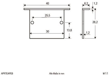 EVN Alu-Endabschlussplatte 1x  APRTEAPEB 