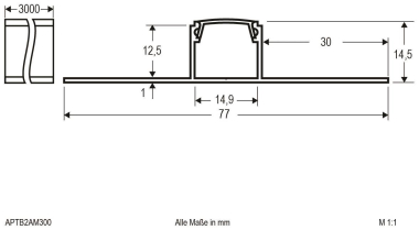 EVN Alu Trockenbauprofil mit  APTB2AM300 