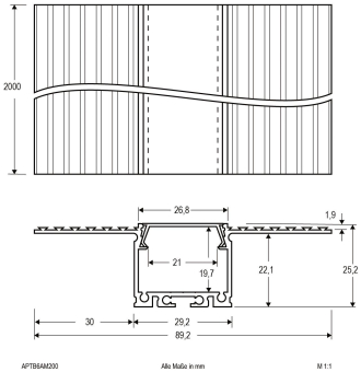 EVN Alu Trockenbauprofil mit  APTB6AM200 