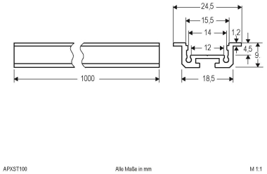 EVN T-Profil, extra flach       APXST100 