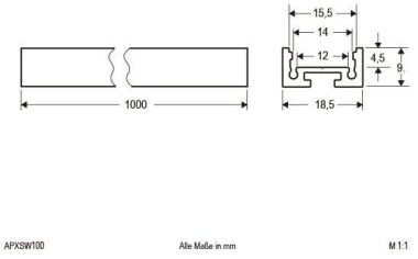 EVN U-Profil, extra flach       APXSW100 