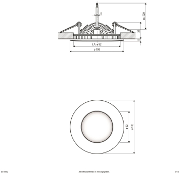 EVN LED-Downlight Druckguss weiß DL10502 
