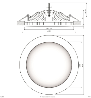 EVN P-LED Deckeneinbau weiß 24W  DL23002 