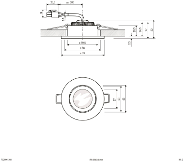 EVN P-LED Deckenleuchte rund  PC20061302 