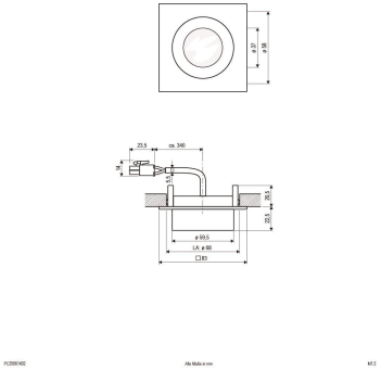 EVN P-LED Deckenleuchte-quad. PC25061402 