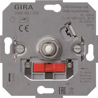 GIRA LED Dimmer Drehaus 20-200W   030000 