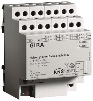 GIRA Heizungsaktor 6f basic KNX   211400 