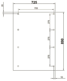GSAB MP Normschrank 1S1000 PVC    1M1000 