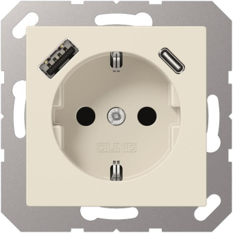 Jung SCHUKOsteckdose m.USB    A1520-15CA 