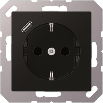 Jung SCHUKOsteckdose m.USB  A1520-18CSWM 