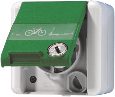 Jung SCHUKO Steckd.m.Klappd 820GNNAWSLEB 