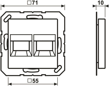 Jung Abdeckung f.MJ 2f WE    A1569-2WESW 
